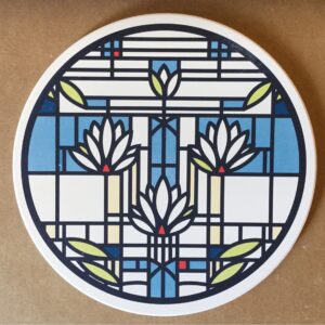 Trivet - Waterlillies 7inch (Round)